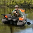thumbnail image 4 of Goplus Inflatable Fishing Boat 350 LBS Fishing Float Tube with Fishing Rod Holder Gray+Orange, 4 of 10
