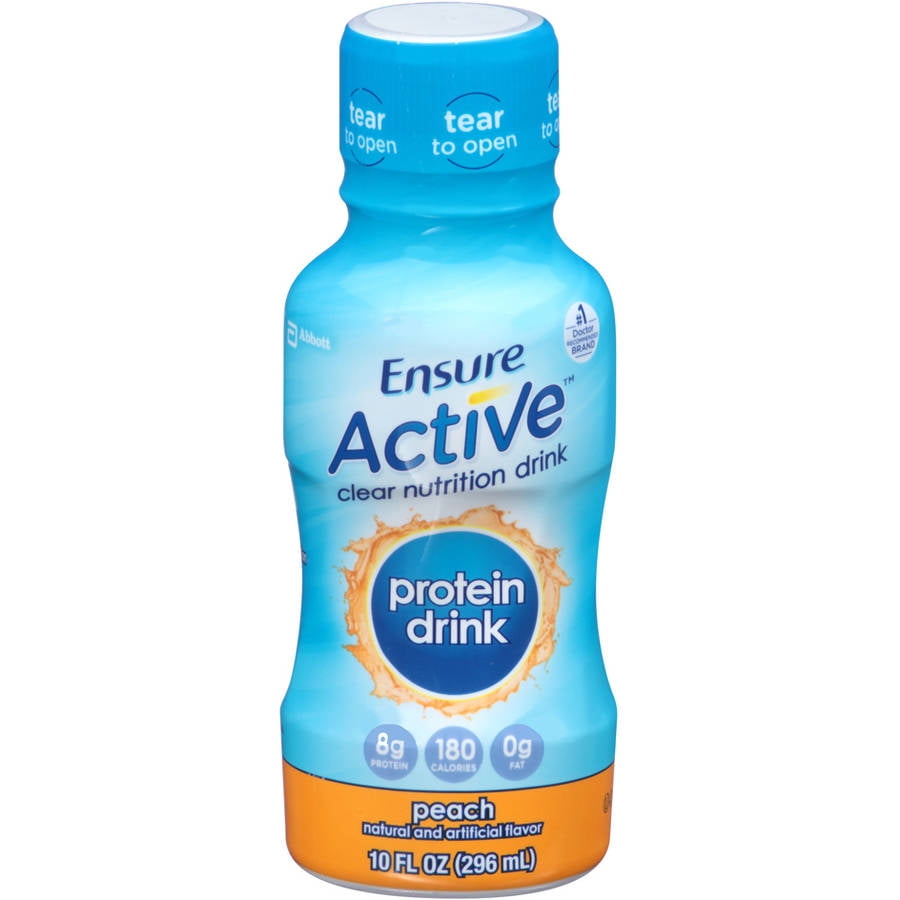 Ensure Active Protein, Peach, 10 Fl oz bottles, 4 Ct