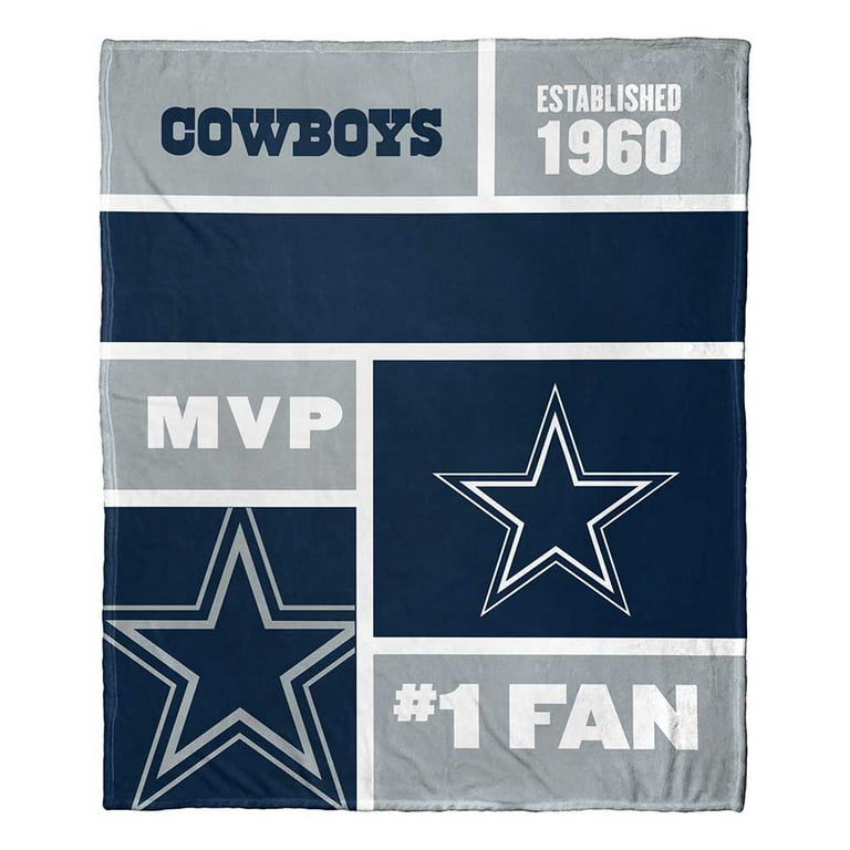 Dallas Cowboys NFL 'Colorblock' Personalized Silk Touch Throw Blanket 