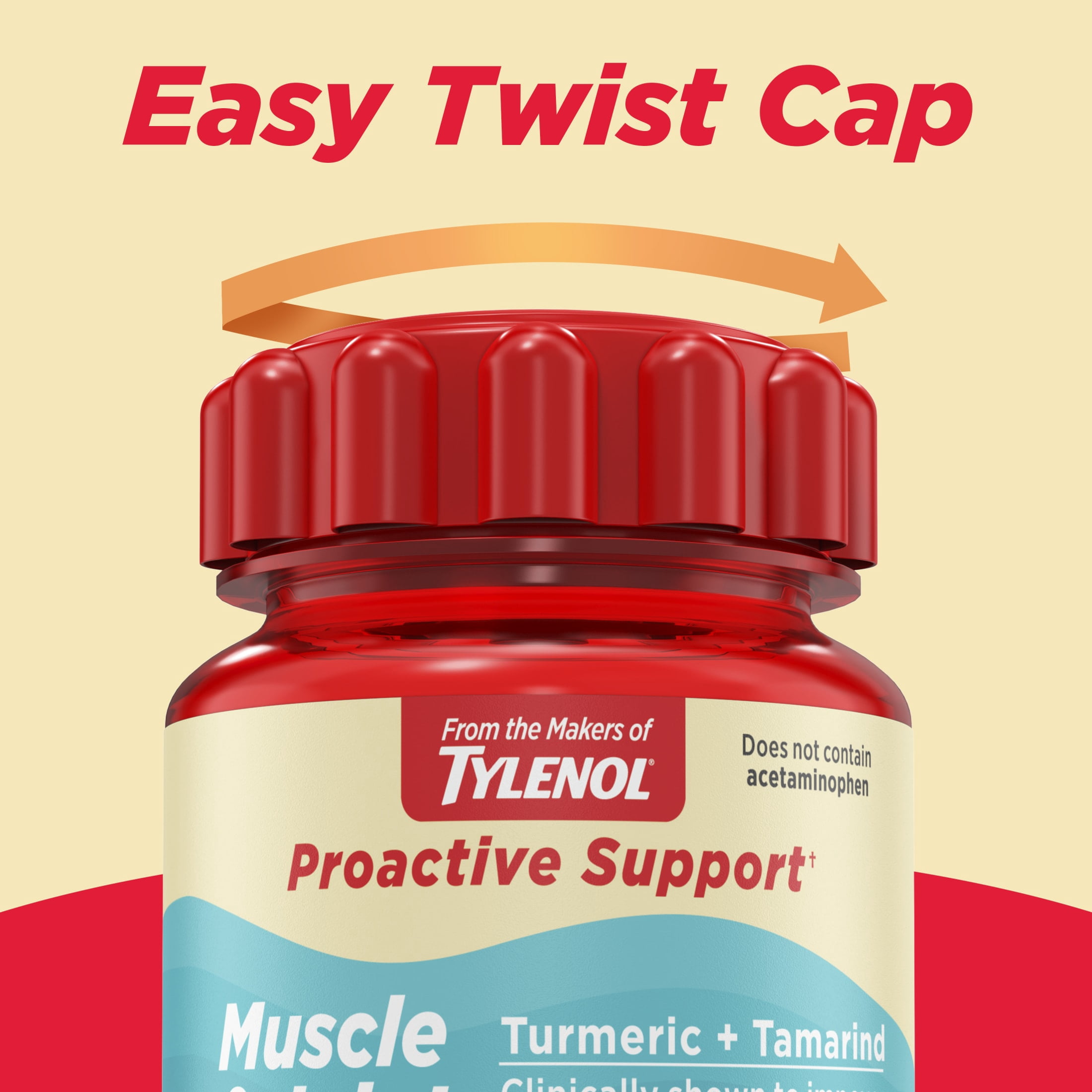 (3 pack) Tylenol Proactive Support* Muscle & Joint Supplements + Stress, 30 Count