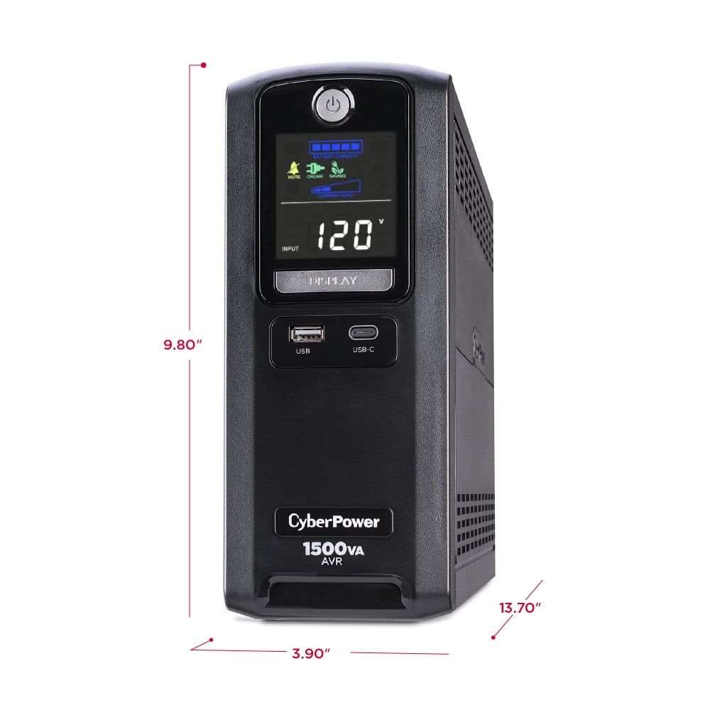 Restored CyberPower LX1500GU3-R 1500VA / 900W 10 Outlets Battery Backup UPS (Refurbished)