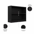 thumbnail image 3 of Bush Furniture Universal 2 Shelf Wood Bookcase in Classic Black, 3 of 7