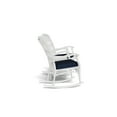 thumbnail image 3 of Tortuga Outdoor Portside Plantation Rocking Chair 3 Piece Set - White w/ Navy Cushion, 3 of 8