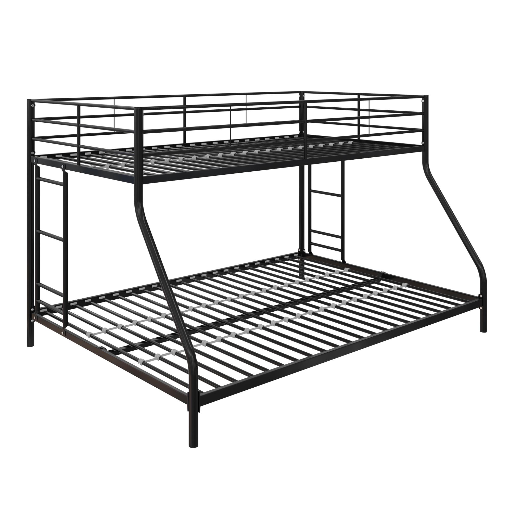 Mainstays Small Space Junior Twin over Full Bunk Bed, Black photo 6