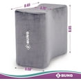 thumbnail image 2 of Abco Ebung Knee Pillow & Leg Pillow | Contour Leg Pillow with Washable Cover | 9.5 x 8.5 x 5.5 Inches | Gray, 2 of 9