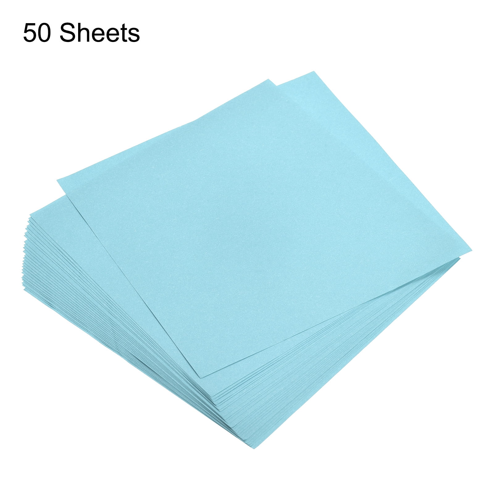 Uxcell Origami Paper Double Sided Light Blue 6x6 inch Square Sheet for Art Craft Project, Beginner 50 Sheets