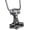 Silver, variant on Men's Viking Thor's Hammer Pendant Necklace, 21.6" Link Chain Silver/Gold/Black