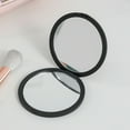 thumbnail image 2 of Mini Round Black Portable Travel Makeup Mirror for Wallets, 2 of 5