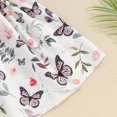 thumbnail image 7 of Bagilaanoe Little Girl Summer Dress Toddler Butterfly Print Fly Sleeve A-line Dresses with Belt 4T 5T 6T 7T Kids Casual Swing Sundress, 7 of 7