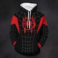 thumbnail image 2 of Adults Spider Graphic Hoodie, Loose Fit Long Sleeve Drawstring Hooded Pullover Sweatshirt with Pocket for Fall Winter Streetwear, Dark Gray, 3XL, 2 of 4