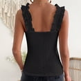 thumbnail image 2 of ZOELNI Womens Sleeveless Tank Tops Ruffle Strap Square Neck Eyelet Blouse Slim Fit, XS, 2 of 4