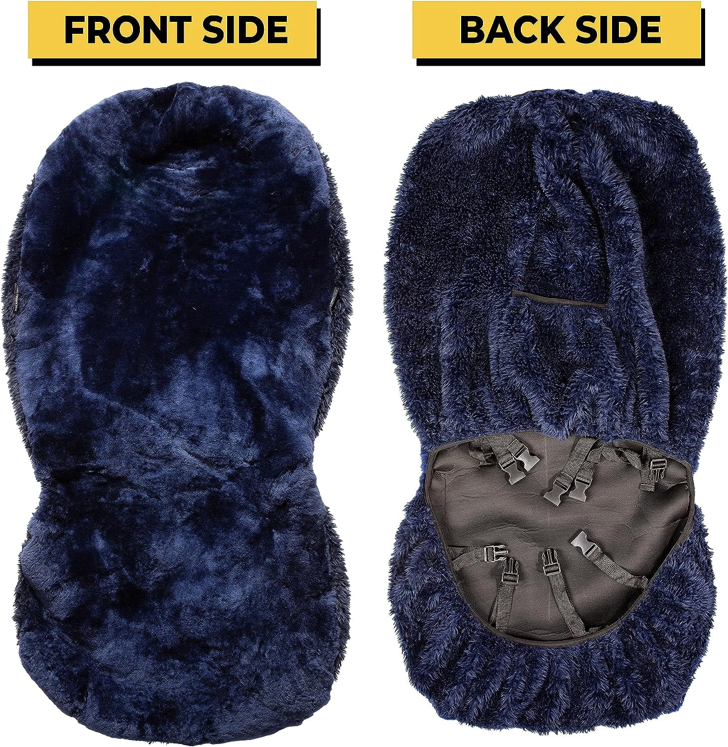 Zone Tech Sheepskin Seat Cover Deep Blue