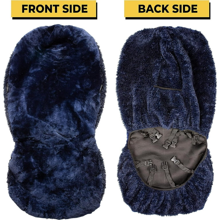 Zone Tech Sheepskin Seat Cover Deep Blue