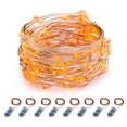 thumbnail image 1 of ITART Micro LED String Lights Battery Powered 8 Packs Orange Mini Fairy Hanging Light 20 LED 6Ft Ultra Thin Silver Wire Rope Lights for Christmas Trees Wedding Parties Bedroom, 1 of 6