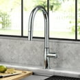 thumbnail image 3 of KRAUS Oletto Modern Industrial Pull-Down Single Handle Kitchen Faucet in Chrome, 3 of 15