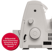 SINGER® S0100 Metal Frame Serger with Accessory Kit | Overlock Machine with 6 Built-in Stitches | 2-3-4 Thread Capability, 1300 Stiches per Minute & Differential Feed
