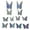 C, variant on Pompotops 12pcs 3D Three-dimensional Flashing Butterfly Wall Stickers Festive Decorations Living Room Decorative Wall Stickers