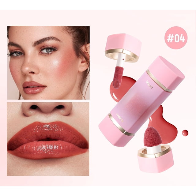 EGNMCR Lip And Cheek Liquids Powder Blusher Matte Easys To Color 6 Color Powder Blusher 9.5ml powders blusher