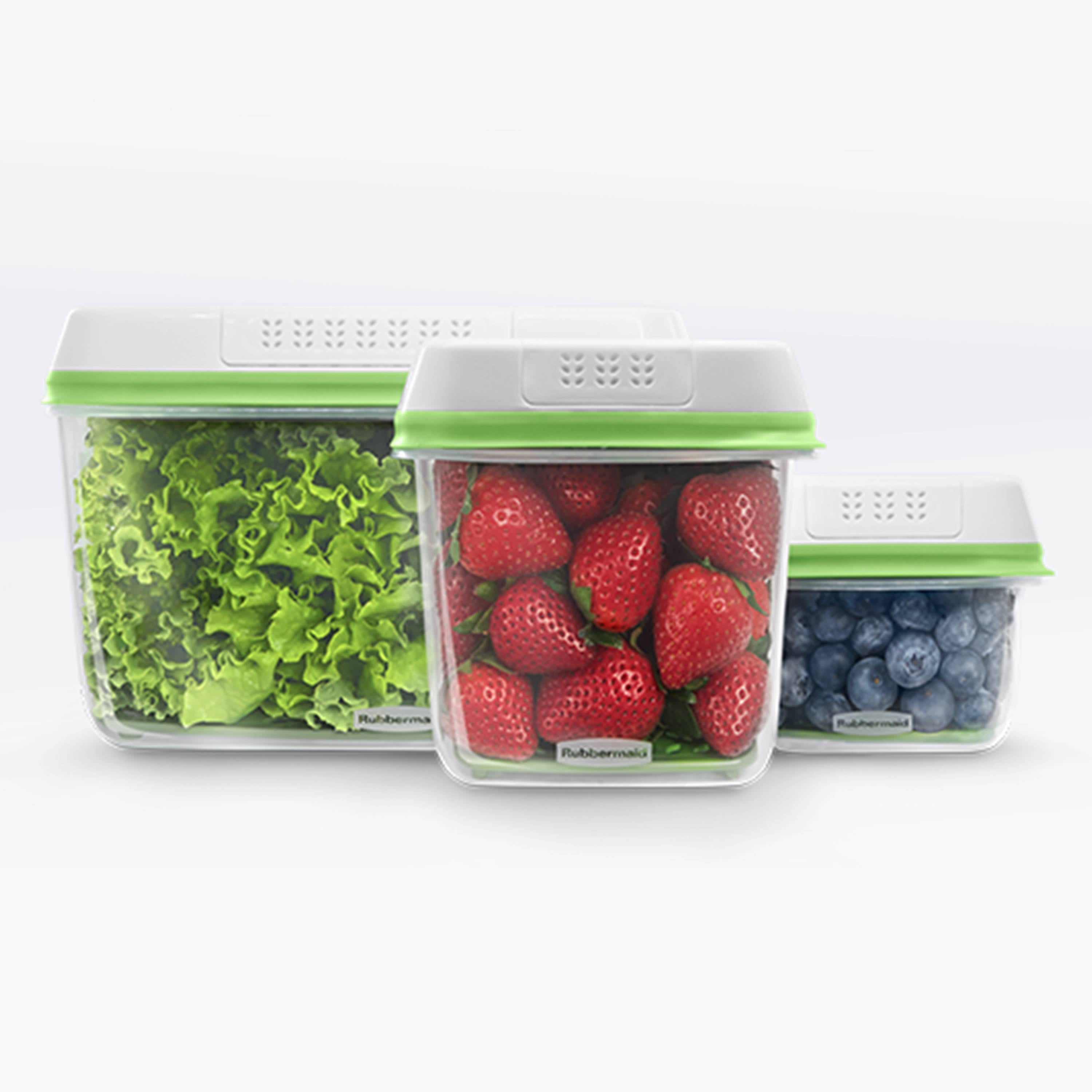  Rubbermaid Produce Food Storage, 6.3 Cup, Green: Home & Kitchen