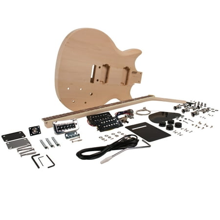 Seismic Audio Premium PRS Style DIY Electric Guitar Kit - Unfinished Luthier Project Kit -