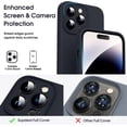 thumbnail image 2 of Liquid Silicone Case for iPhone 14 Pro Max - [Camera All-Round Protection] [Soft Microfiber Lining Anti-Scratch] 4 Layer Full Covered Shockproof Gel Rubber Phone Case Cover, 6.7", Black, 2 of 15