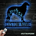 thumbnail image 3 of Craftnamesign Custom FLoral Borzoi Metal Wall Art LED Light, Personalized Flower Dog Name Sign, 3 of 5