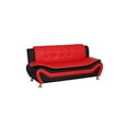 thumbnail image 2 of Kingway Furniture Puma Faux Leather Living Room Sofa - Black/Red, 2 of 7