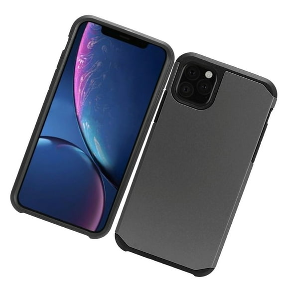 Apple iPhone 11 PRO MAX Phone Case Protective Tuff Hybrid Drop Protection Shockproof Armor Dual Layer Frame Heavy Duty Rubber Rugged Silicone Gel TPU Slim Cover GRAY Cover for Apple iPhone 11 Pro Max