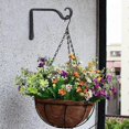 thumbnail image 2 of Newway 2 Pcs Wall Hook Plant Hanging Brackets, Decorative Iron Lantern Hooks Hanger Outdoor Indoor compatible Hanging Plants, Bird Feeders, Wind Chime, 2 of 5