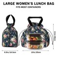 thumbnail image 5 of Pioneer Flower Drawstring Lunch Bag Women - Drawstring Lunch Bag Insulated for Work Office - Stain-Resistant Large Lunchbags for Women with Multi-Pockets, 5 of 6