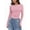 Pink, variant on Women Long Sleeve Shirts Rib Knit Slim Fit Tops Fall Outfits Casual T-Shirt Underscrubs Layer Clothes Black XL