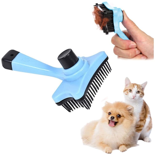 Cepillo autolimpiante para perros y gatos, peine de baño para mascotas, herramienta de aseo para mascotas - Limpieza con un solo clic
