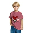 thumbnail image 3 of Lopecy-Sta Girls T Shirts Children's Wear Funny Plaid Leopard Love Heart Print Tee Spring Casual Short Sleeve Graphic Tees Tops, 3 of 4
