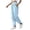 pants 71#Light Blue, variant on oqasdz Women Casual Joggers with Drawstring Waist Pocket Wide Leg Soft Comfort Solid Color Pants Work School Stretch Outdoor Activities