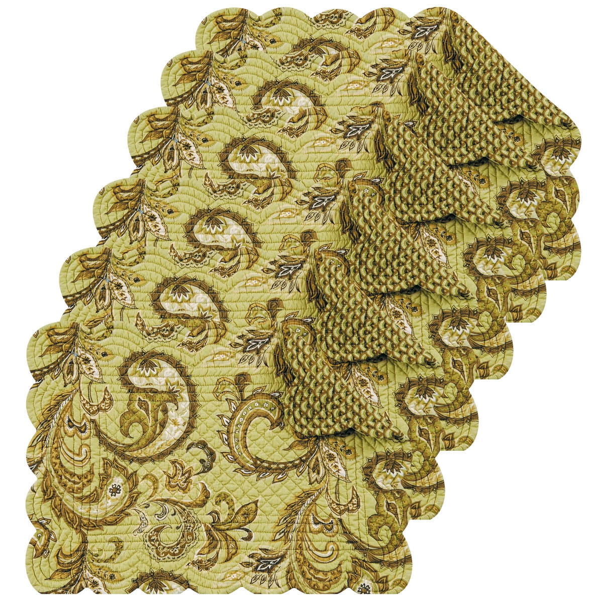 Modesto Cotton Quilted Oblong Placemat Set of 6