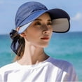 thumbnail image 4 of Sombrero de visera de ala ancha para mujer, gorra de visera de golf, sombrero de protección solar para playa, jardín, tenis, correr, sombrero parasol, 4 of 7