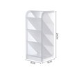 thumbnail image 3 of Plastic Pen Box Cosmetic Brush Stand Table Storage Box Storage Accessories Stationery Color 4-Grid Pencil Organizer Pen Holder WHITE 1, 3 of 8