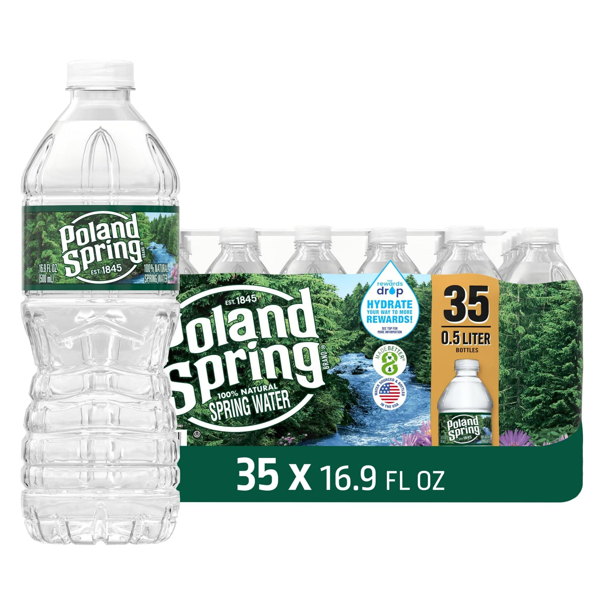 Poland Spring Maine Spring Water, 16.9 fl oz, 35-pack Plastic Bottles