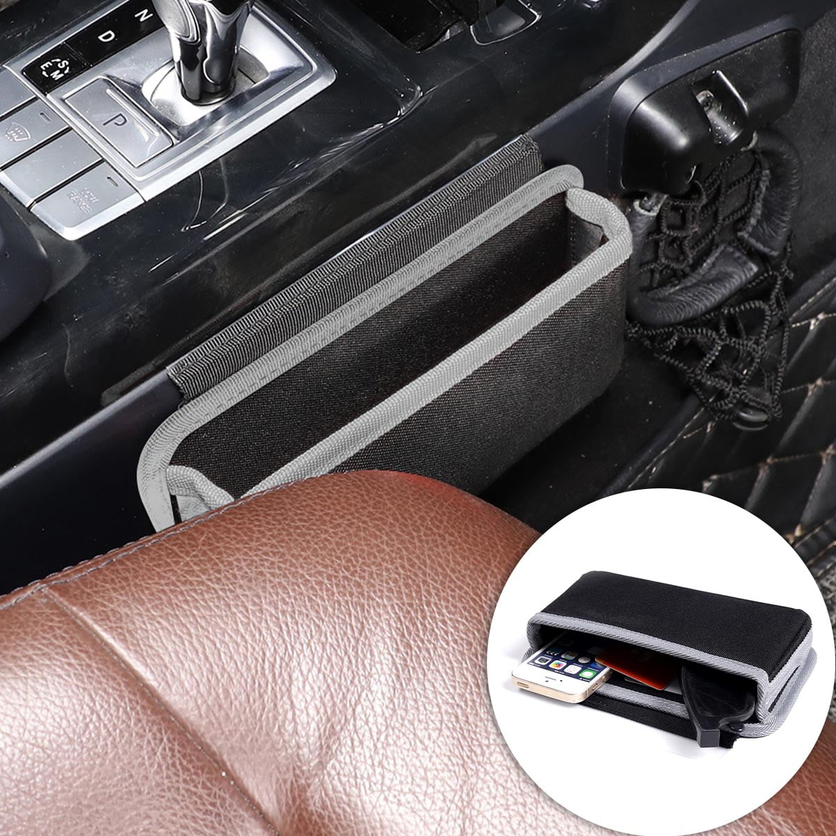 Car Storage Organizer Compatible With 2013 2014 2015 2016 2017 2018 Mercedes Benz G-Class W463 G500 G550 G55 G63 G65, Car Storage Pocket Bag Add Extra Storage Space, Gear Shifter Tray Storage Box