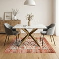 thumbnail image 3 of ODIKA Aztec Boho Field Vintage Distressed Tapetes Para Cocina Bohemian for Dining Room, Under Table, Home Office, Non-Slip Chair-Friendly, 3 of 7