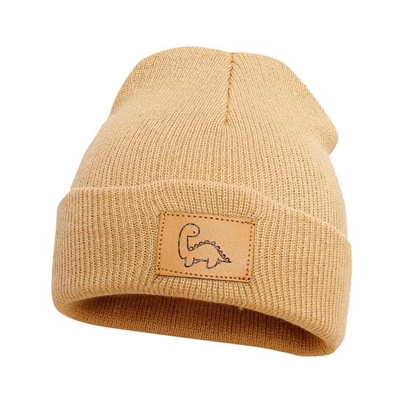 MEZZALL Child For Knitted Knitted Hat Boys And And Warm Winter For Girls Hat Autumn Woolen Hat Trendy Toddler Dailywear, Khaki, 2-8 Years
