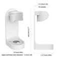 thumbnail image 3 of Electric Toothbrush Holder Bathroom Wall Mounted Toothbrush Stand Plastic Rack Organizer, White Workhe, 3 of 9