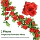 thumbnail image 2 of 2 piezas de 7,5 pies. Enredadera de rosas artificiales para decoración de festivales, guirnalda de flores de seda colgante para decoraciones de pared del hogar al aire libre, 2 of 5