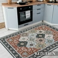 thumbnail image 3 of FairOnly 5'x7' Red Floral Area Rugs for Living Room Machine Washable Soft Rugs for Bedroom Bathroom Vintage Non Shedding Area Rug, 3 of 7