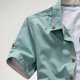 thumbnail image 4 of ICHUANYI Clearance Mens Casual Short Sleeve Solid Cardigan Stand Collar T-Shirt Blouse Tops(Green, XXXL) Ichuanyi Ichuanyi, 4 of 4