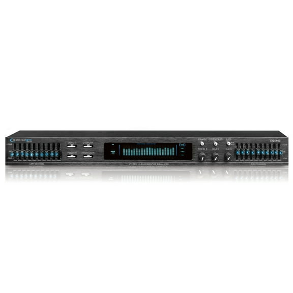Technical Pro EQ5400 Dual 10 Band Equalizer with LED Indicators and RCA Inputs