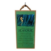 ADVICE FROM A SEAHORSE Primitive Wood Hanging Sign 5" x 10"
