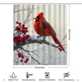 thumbnail image 4 of RKSupls Shower Curtain, Red Cardinal on Snowy Berry Branch Waterproof Polyester Shower Curtain with Hooks for Chic Elegant Home Bathtub Bathroom Decor Washable Curtains, 4 of 5