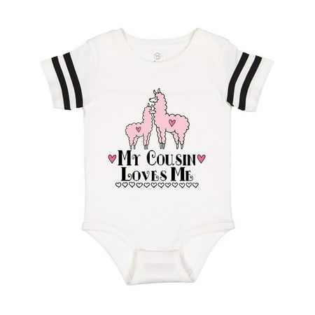 

Inktastic Llama My Cousin Loves Me Gift Baby Girl Bodysuit