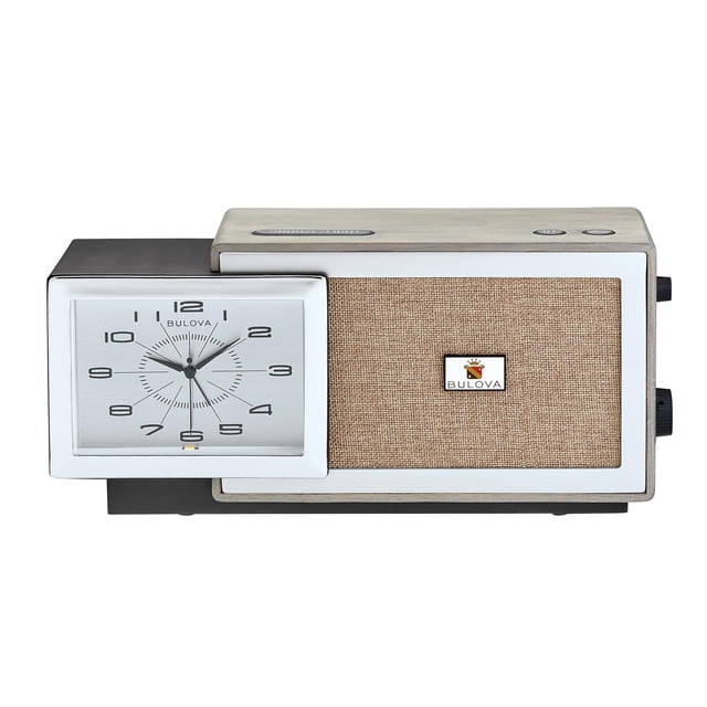 Reloj Despertador Bulova Fidelity Retro Moderno B7801 Bluetooth